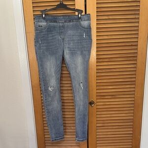 Women's Blue Distressed Jeans